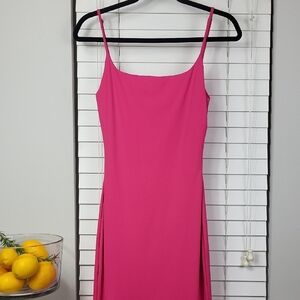SALTY Hot Pink Slip Dress - Spaghetti Strap. Size S